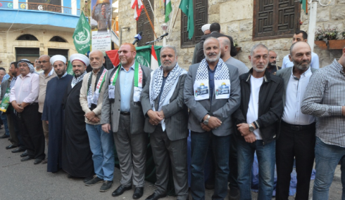 وقفة تضامنية للجماعة الإسلامية في برجا تضامنا مع غزة وفلسطين