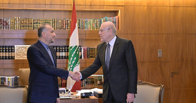 ميقاتي استقبل وزير الخارجية الإيراني: لتكثيف الجهود من أجل وقف إطلاق نار شامل في غزة عبد اللهيان: ستسوء الأمور ما لم يحصل وقف مستدام لاطلاق النار