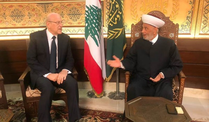 ميقاتي زار المفتي دريان مهنئا برأس السنة الهجرية: دارالفتوى جامعة لجميع المسلمين واللبنانيين ويهمها المحافظة على الوفاق الوطني واستقرار لبنان