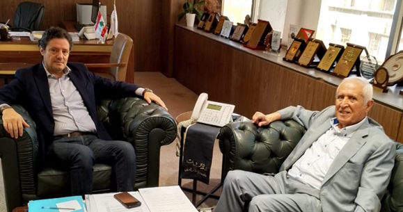 المكاري التقى رئيس "مجموعة الاقتصاد والاعمال" وبحثا في صناعة الاعلام وتطوراته