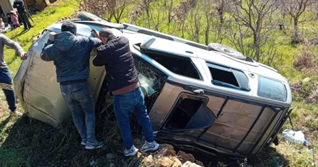خمسة جرحى في انقلاب سيارة في السفيرة ـ الضنية