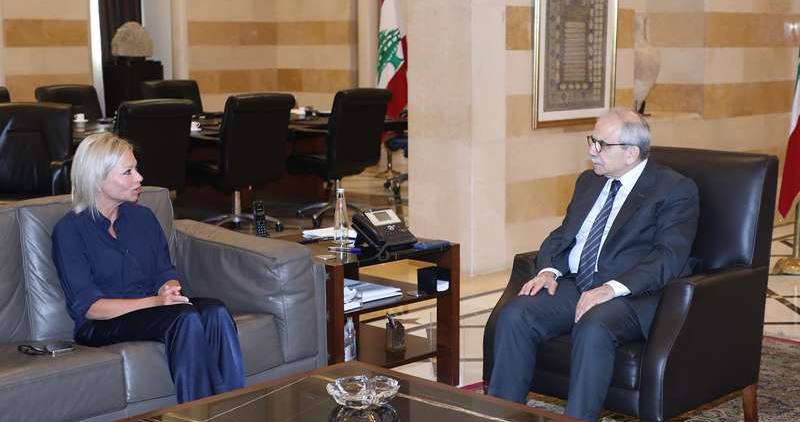 سلام عرض مع بلاسخارت للاوضاع جنوبا وتناول ووفد هيومن رايتس ووتش لسبل تحقيق العدالة لضحايا الجرائم الإسرائيلية وبحث مع وفد بيلاروسيا في تفعيل العلاقات