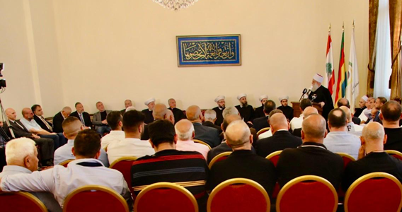 شيخ العقل امام وفد من اقليم الخروب "لتثبيت الوحدة الوطنية": لن نسمح بالفتنة وندعو لفك الحصار عن السويداء