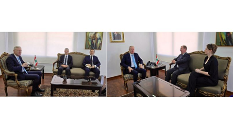 رجي استقبل السفيرين البريطاني والباكستاني في اطار الدعم للتمديد ل"اليونيفيل"