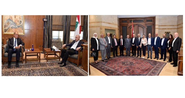 بري إستقبل شارل عربيد ووفد "هيئة أبناء العرقوب" في حضور هاشم حيدر حمدان : أكدنا تمسكنا بتحرير أرضنا كاملة من العدو الإسرائيلي