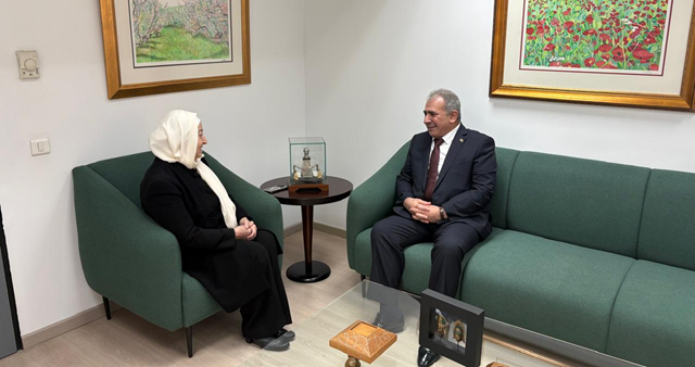 بهية الحريري بحثت وسفير فلسطين الجديد في أوضاع غزة والمخيمات والعلاقات اللبنانية الفلسطينية