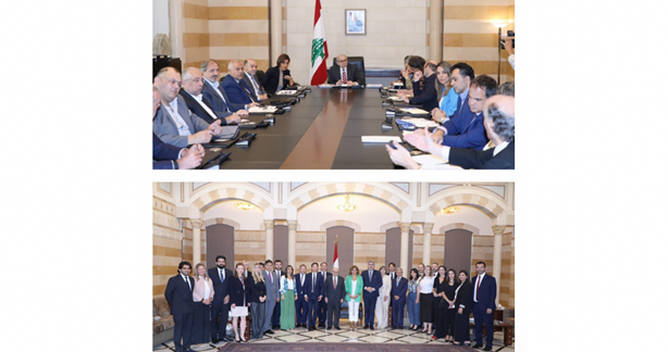 سلام استقبل وفد "حزب الشعب الأوروبي" وترأس اجتماعا لبحث ملف الكرنتينا الزين: انتهاء تأهيل معمل الكرنتينا وفرزه للنفايات بانتظار تشغيله وتطويره بخارطة طريق مشتركة