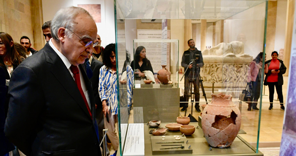 وزير الثقافة من المتحف الوطني :للآثار وظيفة جمالية لكن وظيفتها الاهم مساعدتنا على اعادة كتابة التاريخ وتصحيحه