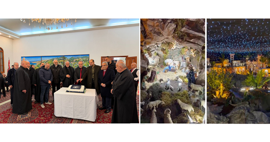 المجلس العام الماروني شكر للورشا رعايته مشروع مغارة الميلاد في كنيسة مار سمعان العمودي - غوسطا