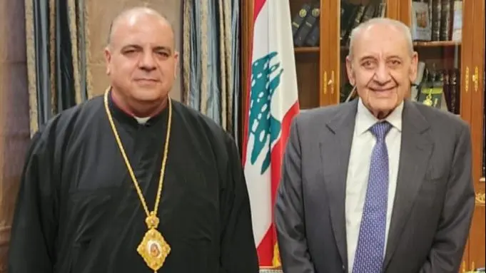 المطران إبراهيم تلقى اتصالا من الرئيس بري للاطمئنان إلى صحته