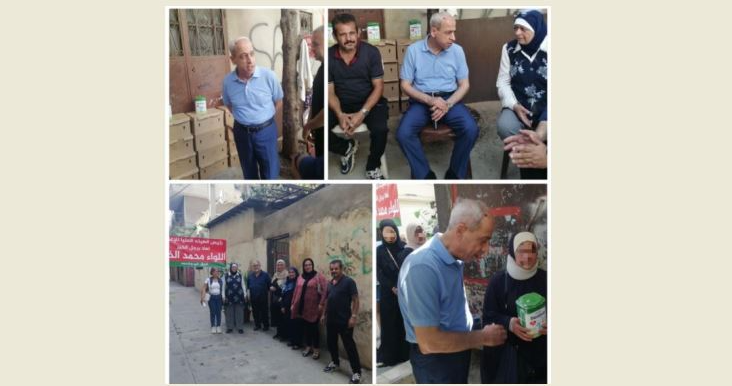 الهيئة العليا للاغاثة وزعت عبوات من الحليب على اطفال البداوي
