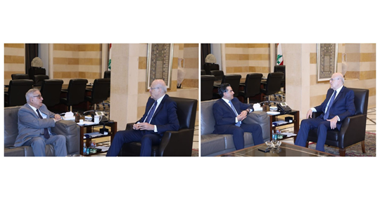 ميقاتي عرض مع بو حبيب التطورات في الجنوب ونتائج الاتصالات مع الرئيس القبرصي وتأكيد عمق علاقات الصداقة بين البلدين وحمية وضعه في تفاصيل ما اثير في صحيفة التلغراف