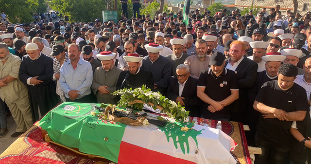 الجماعة الإسلامية شيعت وأهالي البقاع الغربي الشهيد أيمن هاشم غطمة في بلدة لالا