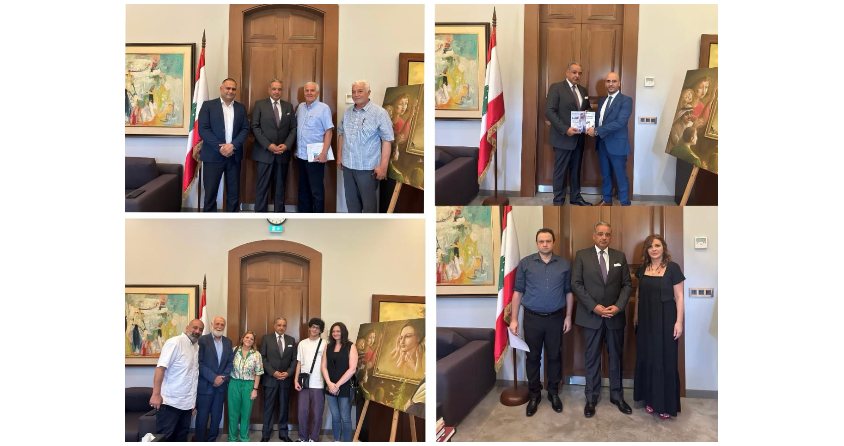 المرتضى عرض مع مسعد مشاريع ثقافية لجزين والتقى وفدا من جمعية "احلى فوضى" ومبادرة "ملون" وعائلة الراحل محمد علي شمس الدين