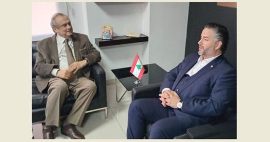 حبيب زار وزير الاقتصاد وعرضا لمشاريع المصرف وسبل التعاون