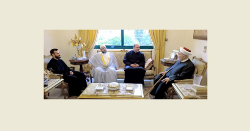 وفد من الرهبانية المخلصية زارالمفتي الجوزو مهنئا بعيد الفطر