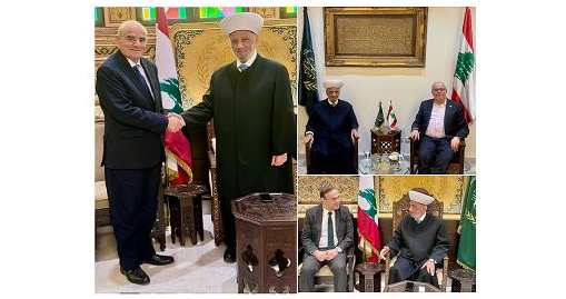 دريان عرض ووزير الدفاع المستجدات الامنية الاخيرة والتقى سفيرلبنان في السعودية ورئيس جمعية المقاصد