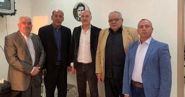 عبدالله التقى وفدا من الجبهة الديمقراطية لتحرير فلسطين